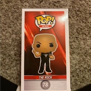 Funko Pop WWE The Rock Figure - Black and Brown